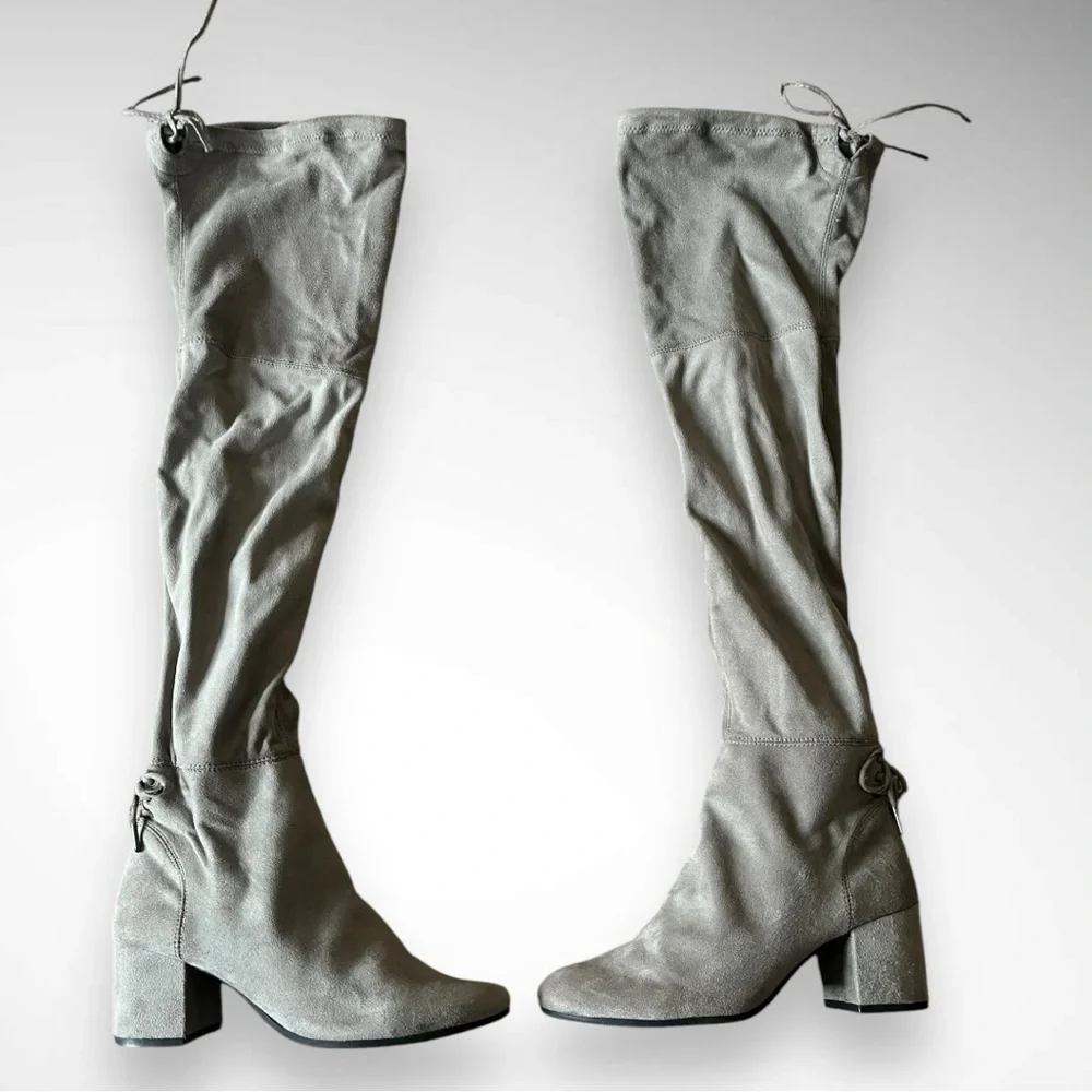 CIRCUS BY‎ SAM EDELMAN Women's Gray Suede Over The Knee Boots 6.5 | GUC